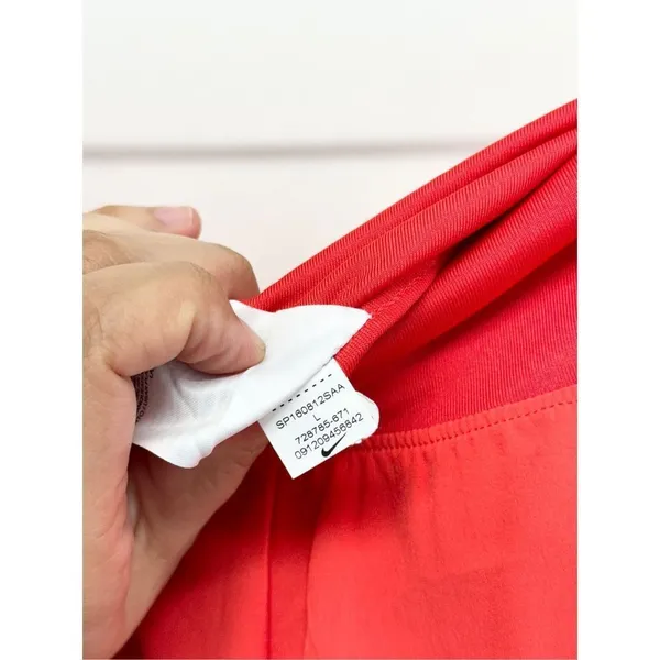 Nike Shorts Womens Size Large Red Athletic DRI-FIT Lined - Image 9