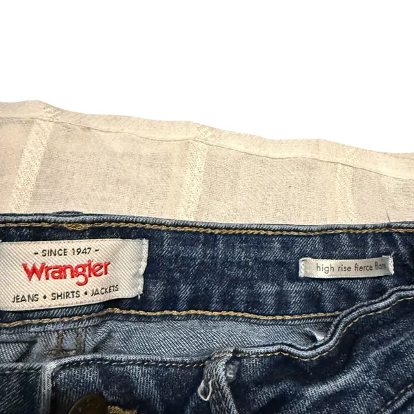 Wrangler High Rise Fierce Flare Jeans Western Cowgirl Denim Rodeo Retro Size 2‎ - Image 5