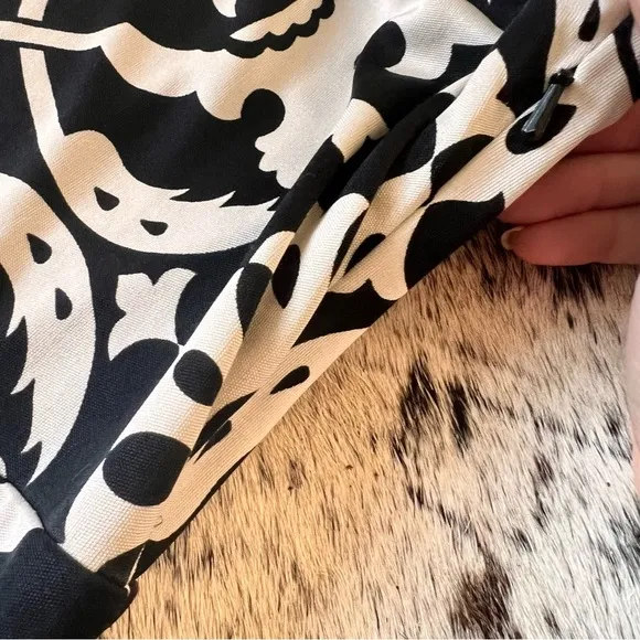 TORY BURCH‎ Printed Black White Silk Dress Women Size Small - Image 9