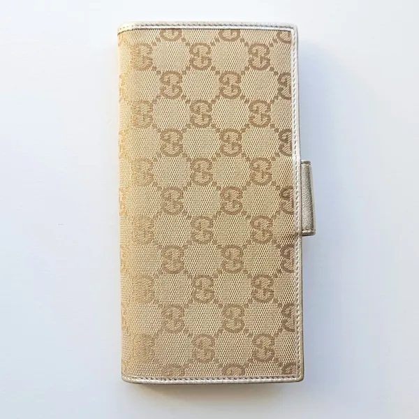 Gucci Abbey D-Ring Long Wallet GG‎ Monogram Canvas Metallic Gold - Image 11