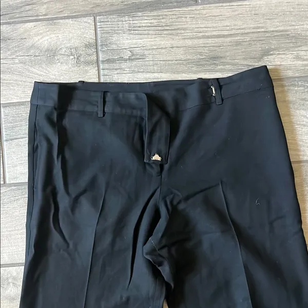 Black Wide Leg Pants with Stretchy Fabric - Image 3