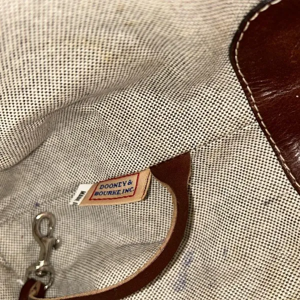 Dooney & Bourke Vintage Signature Beige Monogram Handbag - Image 15