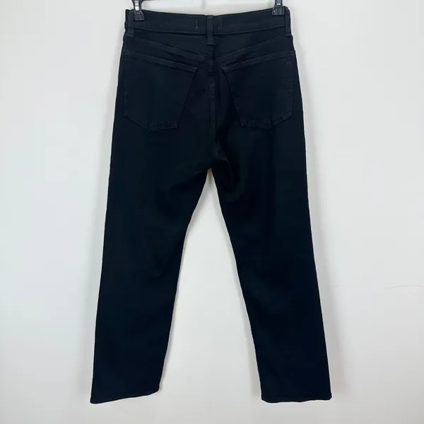 Madewell The Longline Straight Jean Black Frost Comfort Stretch Denim US 28 NWT - Image 9