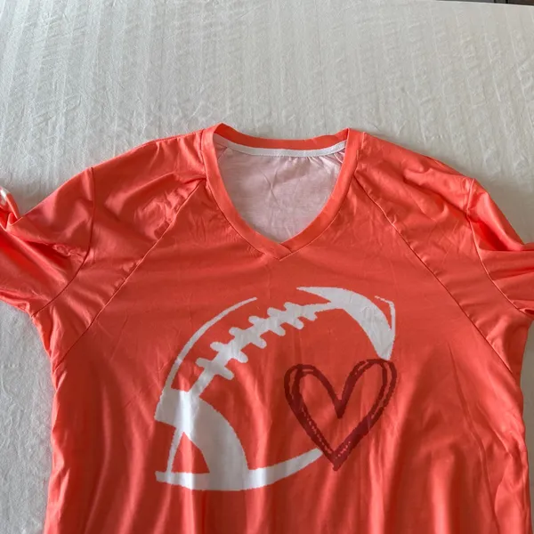 Women's Long Sleeve Football Love Themed Top Size Large #260696 - Image 4