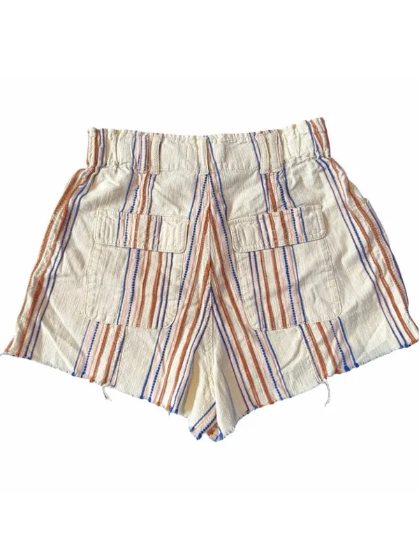 We The Free by Free People 29 Raw Hem Striped High-Rise Shorts Style OB1174405 - Image 2