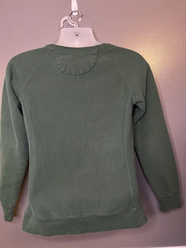 Notre Dame Fighting Irish Sweatshirt Womens Small Green NCAA Crewneck Champion - Image 5