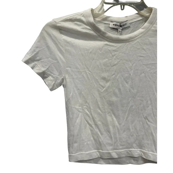 WeWoreWhat White Crew Neck T Shirt Short Sleeve XS NWOT Classic Minimalist Chic - Image 4