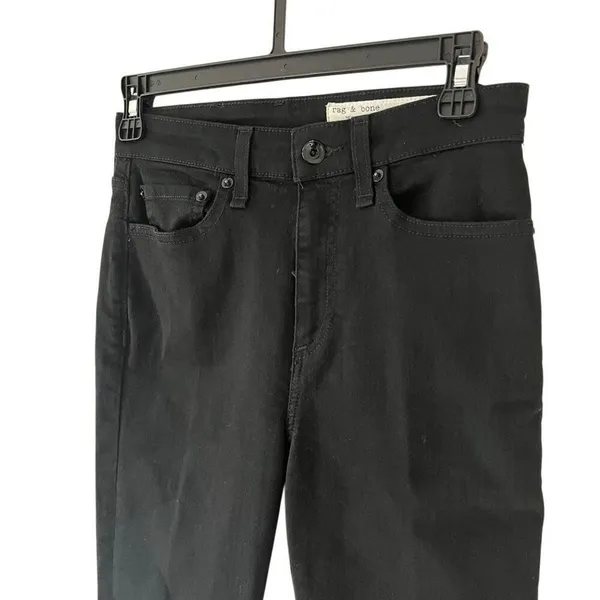 Rag & Bone Nina High waisted ankle cigarette Jeans Black Size 25 size 0 / 2 - Image 4