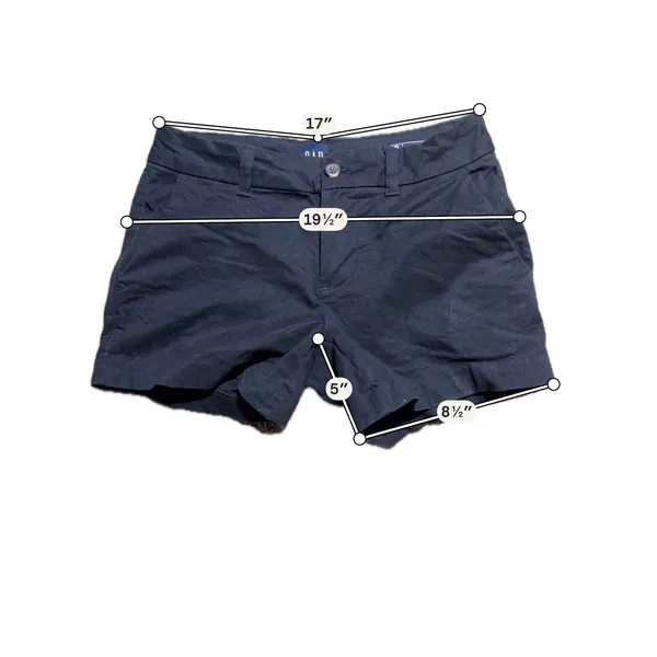 GAP Womens‎ Black Chino Shorts Mid Rise Stretch Cotton Size 2 - Image 4