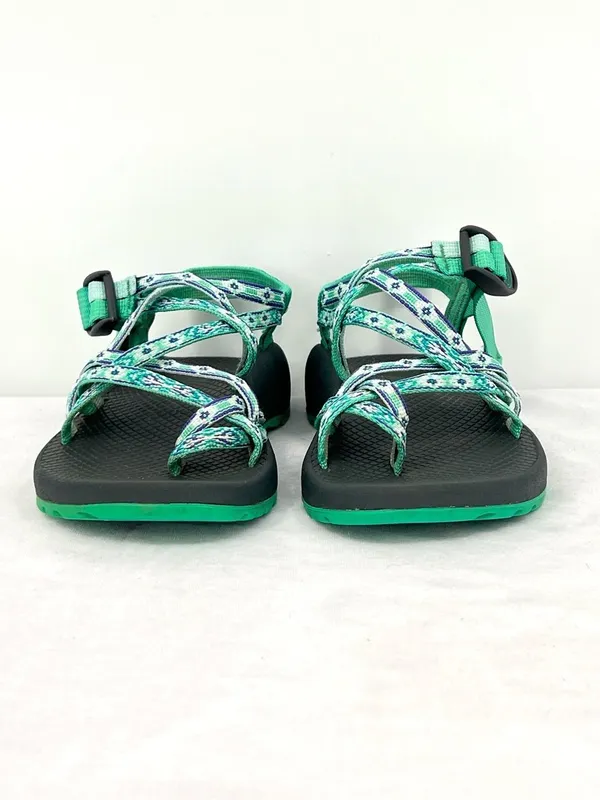 Chaco ZX/2 Classic Mint Green Purple Geo Pattern Strappy Hiking Sandals Size 7 - Image 2