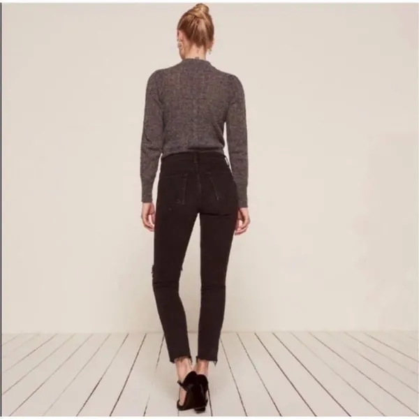 ✨Reformation Camille High-Rise Cigarette Black Sz 26 Jeans✨ - Image 6