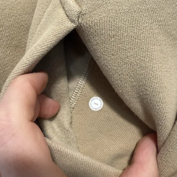 Lululemon Scuba Oversized 1/2 Zip Hoodie in Trench Beige Size XS/S‎ - Image 4
