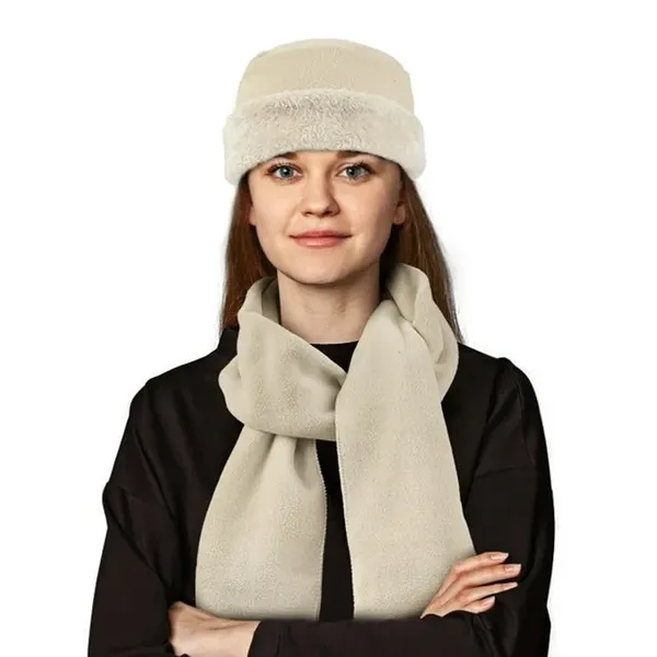 Loritta Womens Set Size L Beige Beanie Hat Scarf Warm Gloves Winter Accessories - Image 3