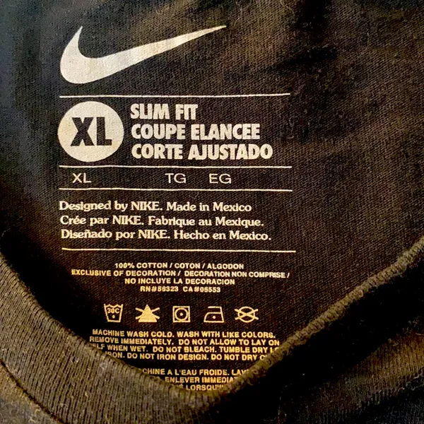 Nike black slim fit tee - Image 3