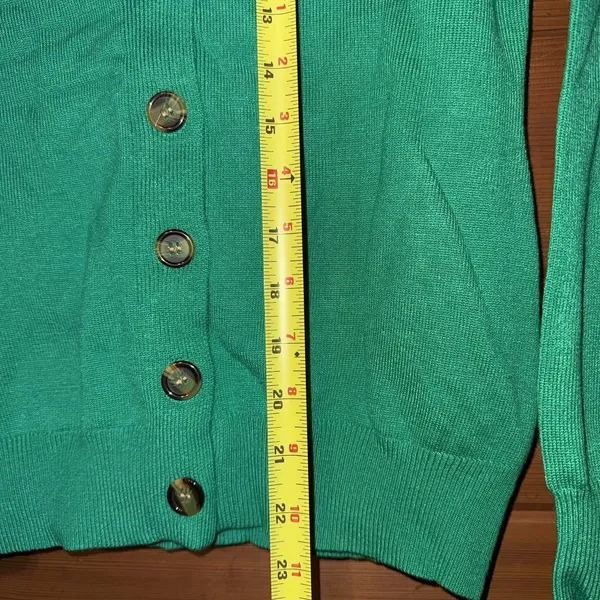 Source Unknown Women's Green Button Front Cardigan Long Sleeve Size Small - Image 5