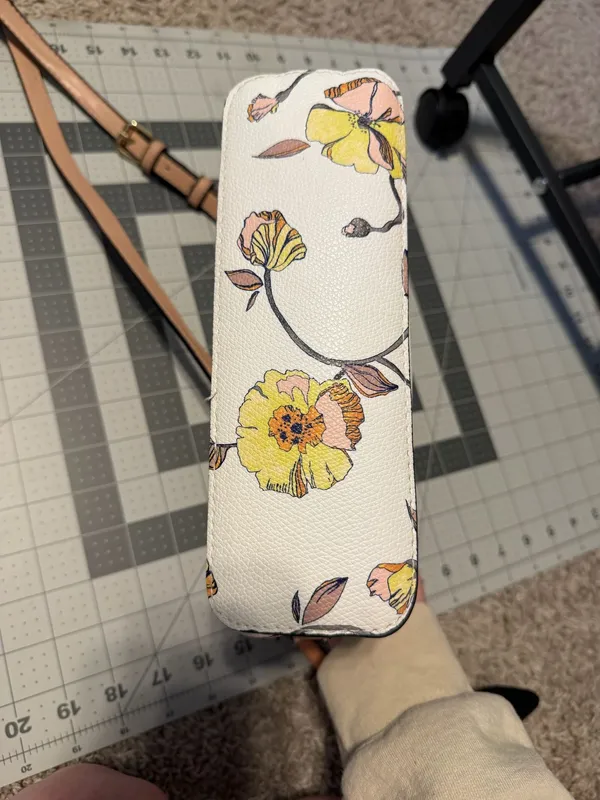 Faux Leather Crossbody A New Day Purse with Poppies - Image 6