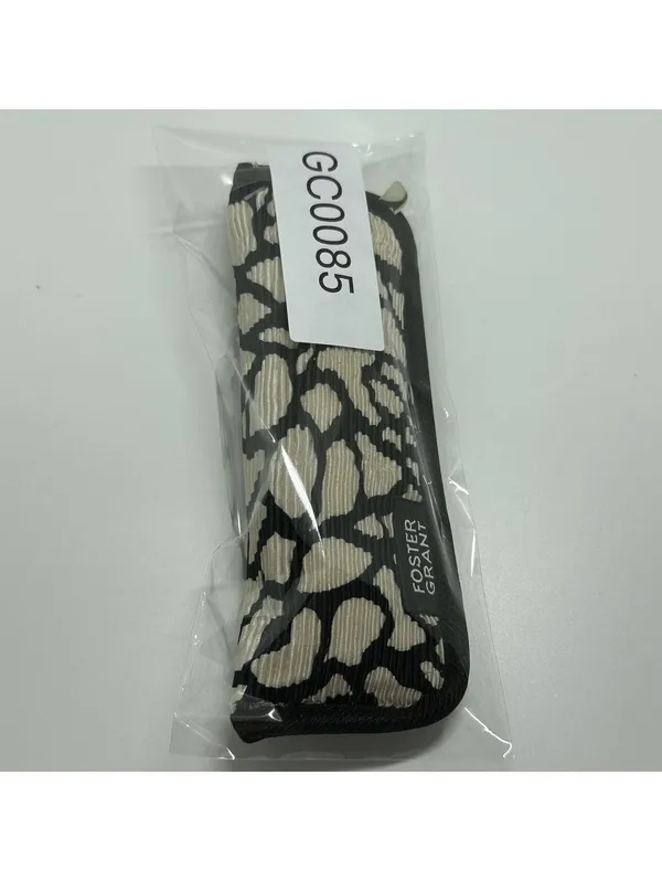 Foster Grant Black and Beige Patterned Prescription Glasses Frames with Case - Image 10