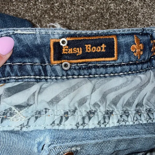 Rock‎ Revival Sherry Easy Boot Jeans Womens 25 Blue Denim Rhinestone Embellished - Image 6
