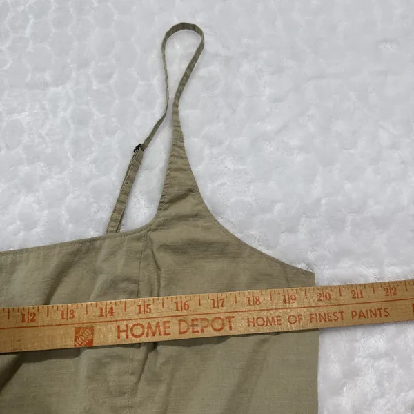 Abercrombie & Fitch Wrap Mini Dress Greenish Tan Womens XL Tall Summer Beach - Image 9