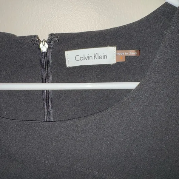 Calvin Klein Black Textured Mini Dress - Image 2