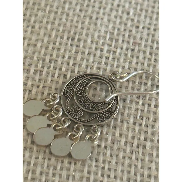 A266 1 1/4 inch 925 sterling silver earrings - Image 5
