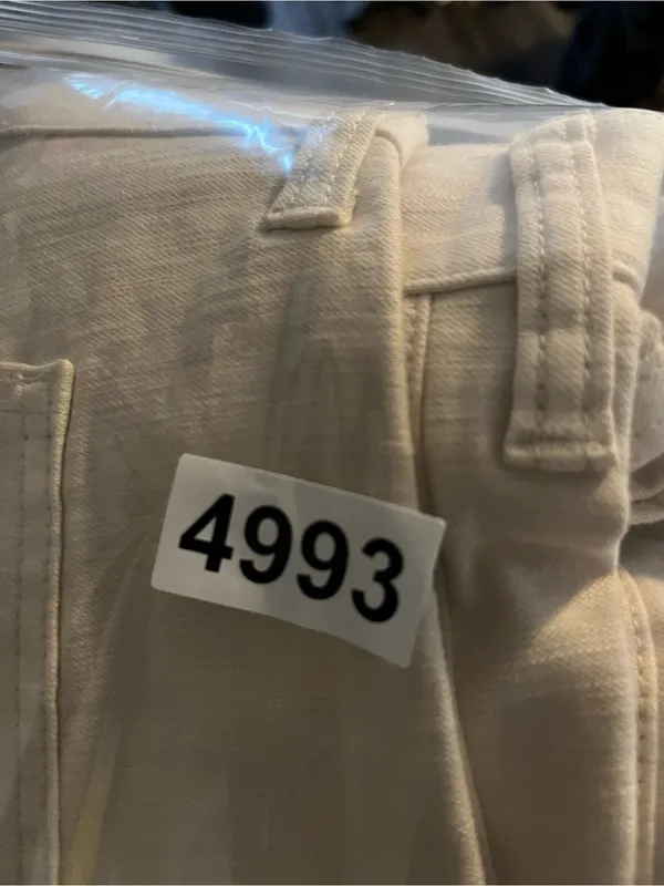 J Crew Cream Camp Pocket Wide Leg Pants 32 High Rise Utility Minimalist Cotton - Image 7