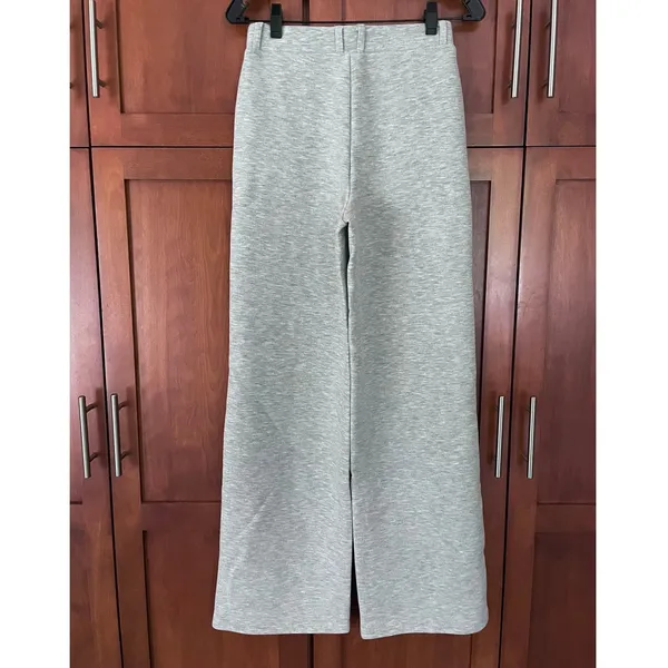 OGL FuzzLuxe Pant Straight Leg High Waist Pull On Heather Grey Size Small Tall - Image 5
