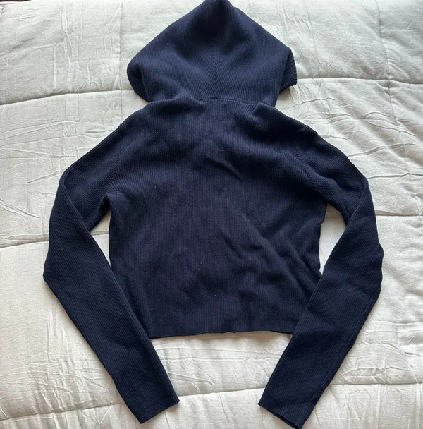 Blue Brandy Melville Full-Zip Hoodie - Image 2