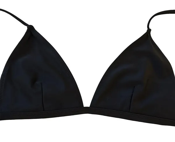 Cupshe Black Bralette Top High Rise Cheeky Bottoms with Gold Grommet detail M - Image 2