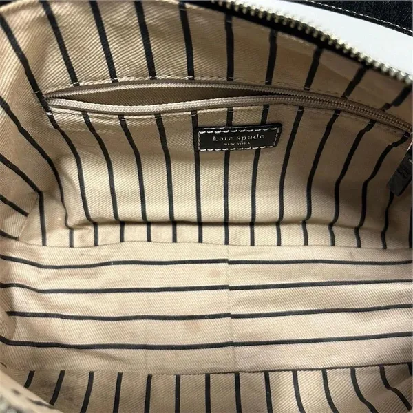 Kate Spade Black Leather Shoulder Bag Women's Handbag with Zip Pocket - Image 11