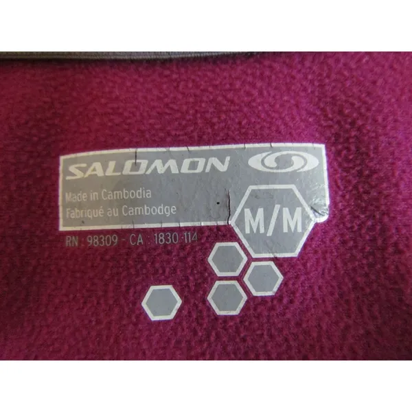 Salomon Full Zip Jacket Medium Pink Technical Hiking Running Fleece‎ Mid Layer - Image 4