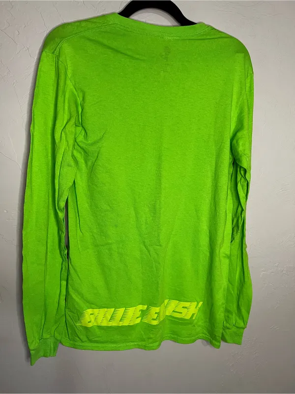 Billie Eilish Neon Green Blohsh Official Concert MerchUnisex Long Sleeve Top‎ - Image 5