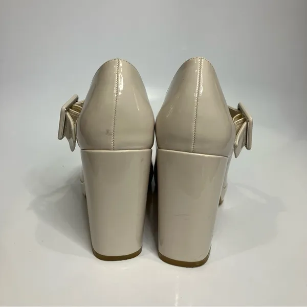 Madden girl cream mary Jane buckle block heels women’s size 8 dressy‎ trendy - Image 8