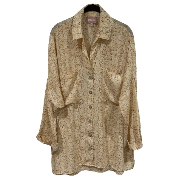Show me Your Mumu Johns‎ Button Down Shirt in Desert Snake Beach Coastal Size M - Image 4