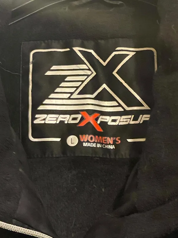 ZeroXposur Jacket Womens Size Lg Black Puffer Down Lined Full Zip w/hood - Image 3