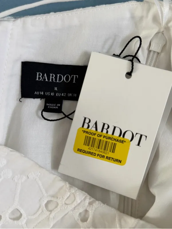 NWT Bardot‎ Estie Broderie Orchid White Lace Floral Cotton Maxi Dress - Image 6