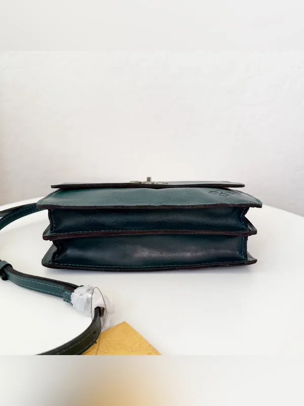 Patricia Nash Consilina Leather Crossbody Blue Coral - Image 4