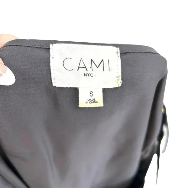 Cami NYC Samantha Cold Shoulder‎ Silk Top In Slate Gray Silk Size Small - Image 8