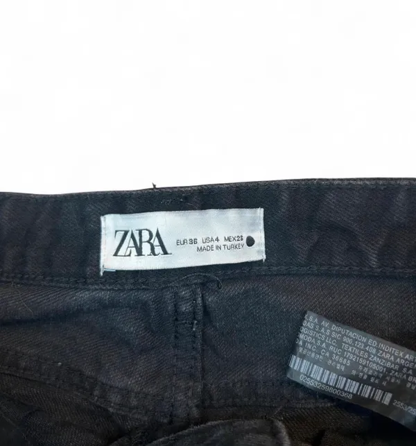Zara black denim jeans with a distressed look, size 4 #distressed #denim - Image 5