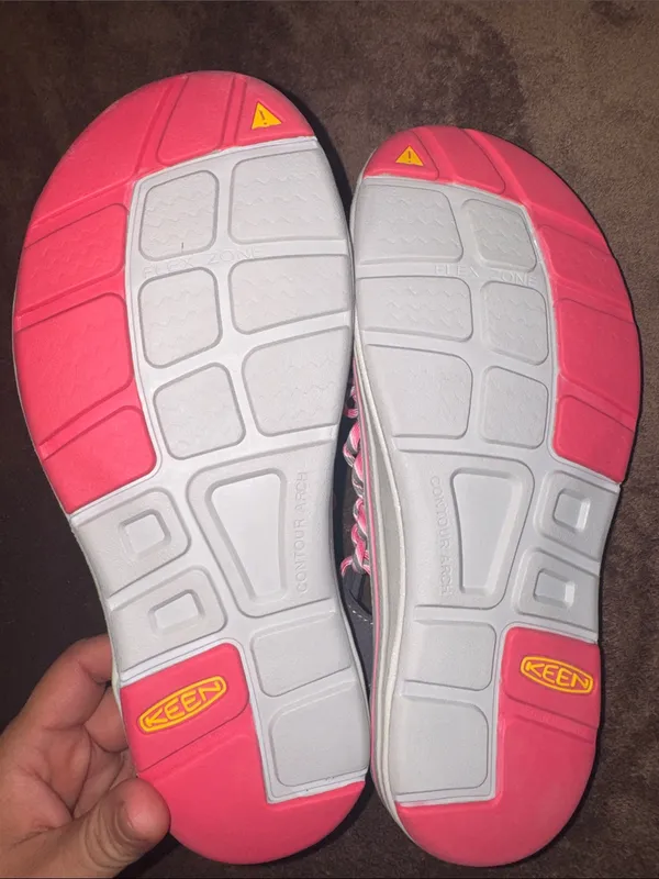 KEEN UNEEK Women's Woven Cord Sandals Grey Pink Size 9 - Image 6