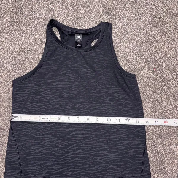 90 Degrees Black & gray zebra print polyester & spandex tank top in XS - Image 5