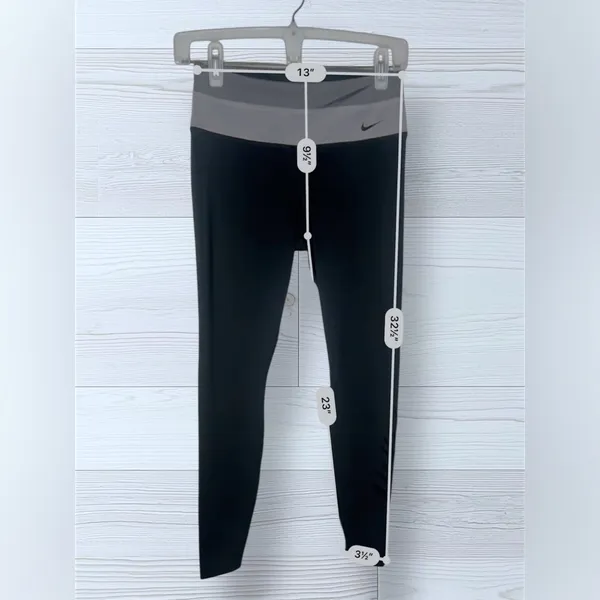 NIKE Women’s Dri Fit Athletic Leggings with Glossy Logo Graphic - Image 9