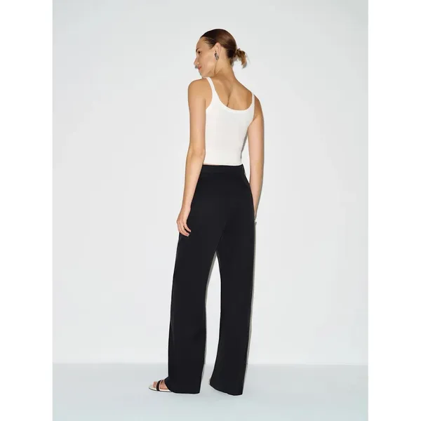 Reformation Mason Pant Black High Waisted Wide Leg Pleated Trousers 4P - Image 3