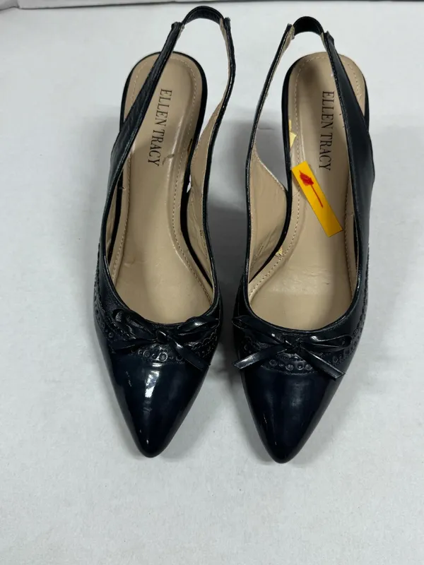 Ellen Tracy - Bindy- Dark Blue Classic Kitten-heel Pump - Size‎ 8. - Image 10