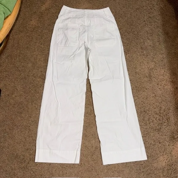 Anthropologie Maeve The Colette Ankle Cropped Linen Wide Leg Pants 25 - Image 5