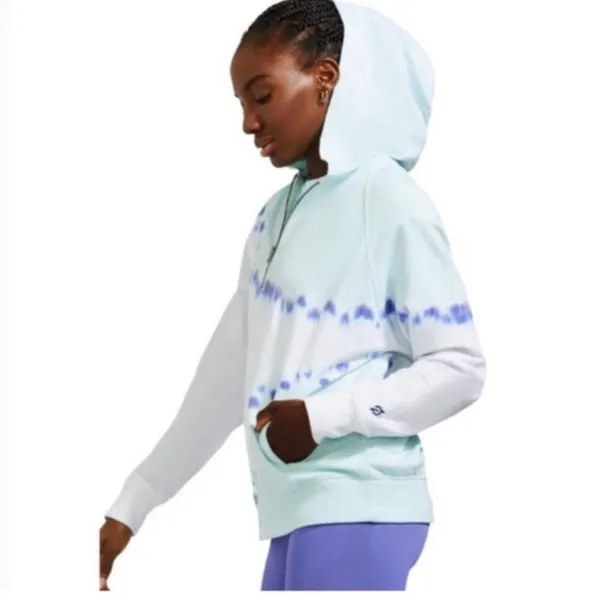 Peloton Women’s Tie Dye Half Zip Graphic Sunburst Pullover Hoodie Sweatshirt M - Image 2