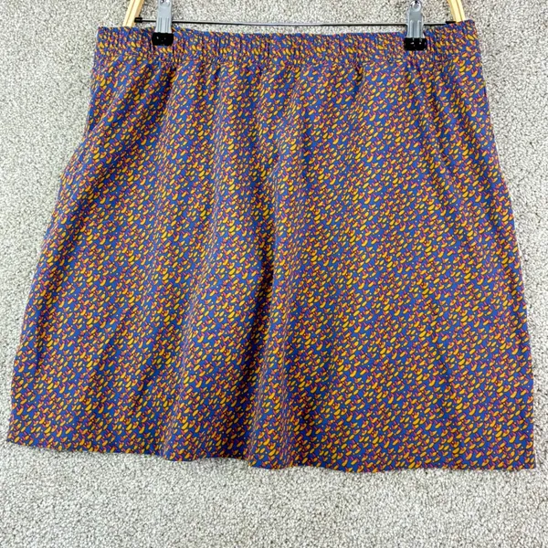 Toad&Co Sunkissed Weekend Skort Size L blue Print UPF50 Hiking Travel Outdoor - Image 3