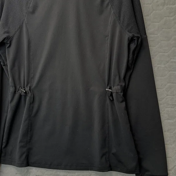 Footjoy Womens Black Athletic Top Drawstring Waist Mesh Panel M Golf Gorpcore - Image 5