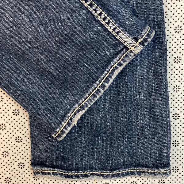 Silver Jeans Aiko Thick Stitch Dark Blue Bootcut Western Jeans Low Rise Y2K - Image 4
