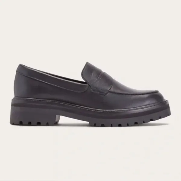 NEW Everlane The Lug Loafer Black Leather Size 6 - Image 3